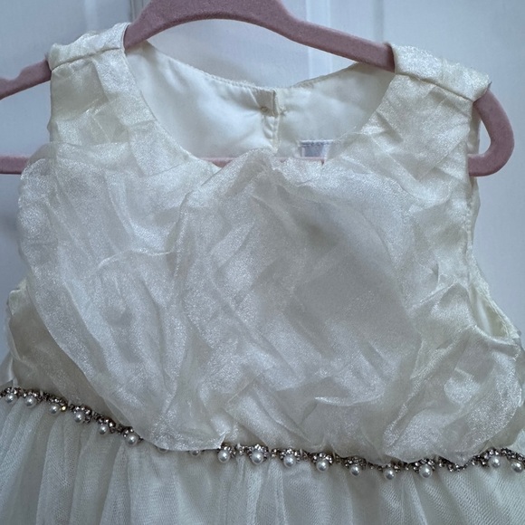 Rare Editions 2T Light Cream Formal Flower Girls Bridal Party Tank Top Dress - Picture 6 of 6